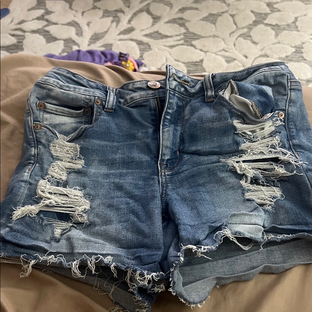 American Eagle Ripped Denim Shorts